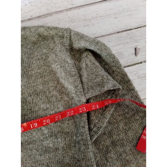 Ella Moss Women's Relaxed Boyfriend Fit Button-Up Cardigan, Green/Gray Small - Picture 7 of 11